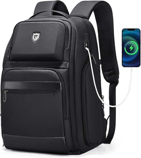 ビジネスリュック メンズ 拡張可能 36L-48L リュック 大容量 USBポート搭載 17インチノートPC対応 旅行/ビジネス/通勤/出張用 リュックサック ブラック 自立型